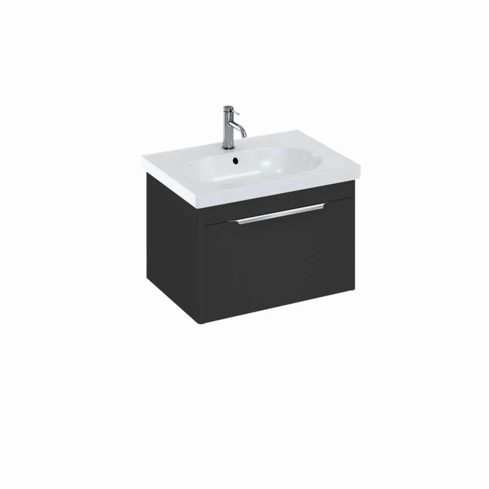 Shoreditch 65cm single drawer Matt Grey with Origin Round Basin